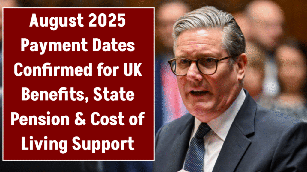 August 2025 Payment Dates Confirmed for UK